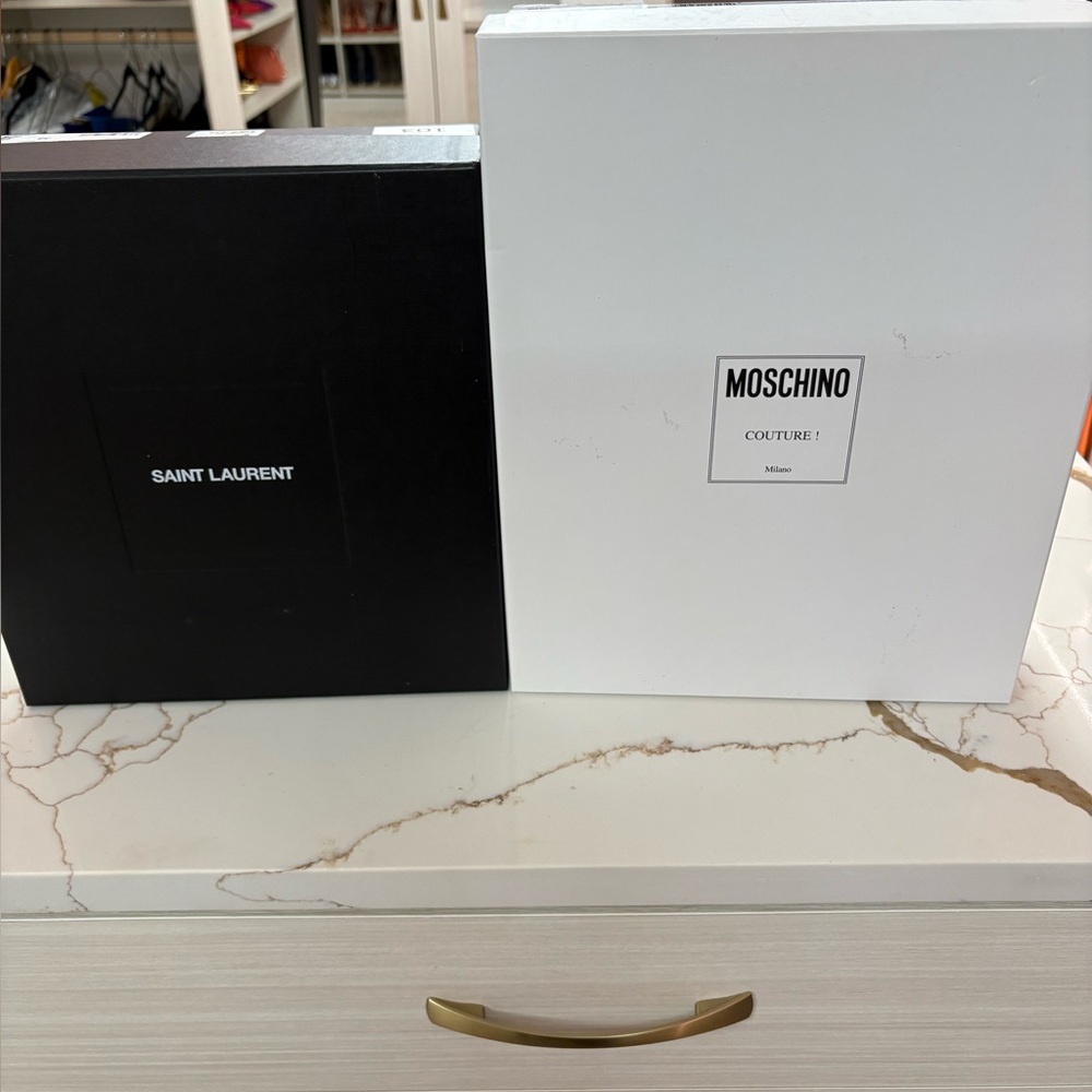 Saint Laurent Black Shoe Box & Moschino Bootie Box Great For Storage❤️🔥